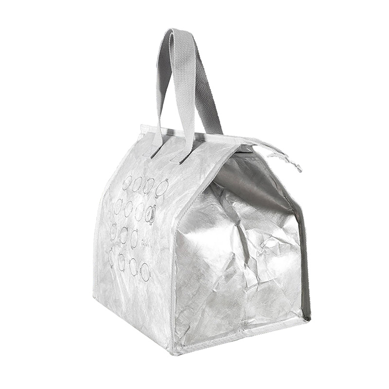 Silver Tyvek Material Lunchpåse